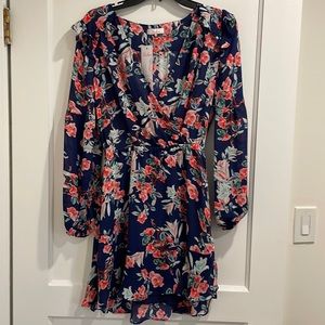 Parker floral wrap dress